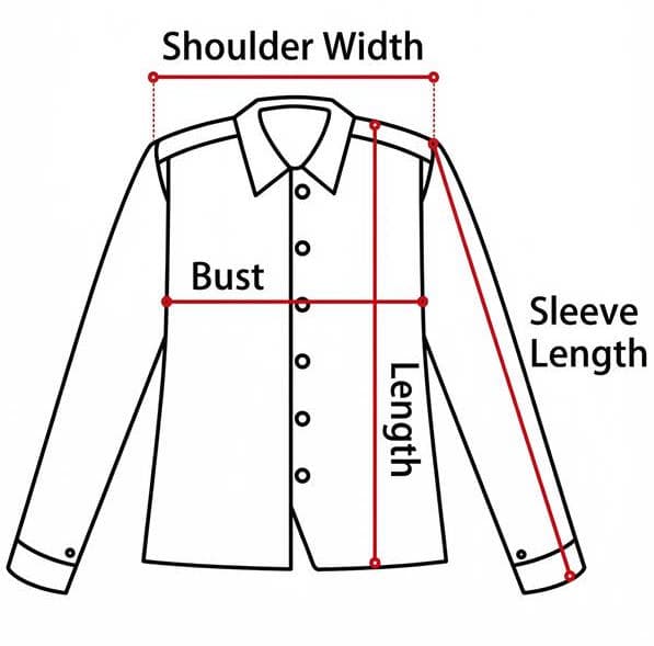 Shirt measurement visual guide